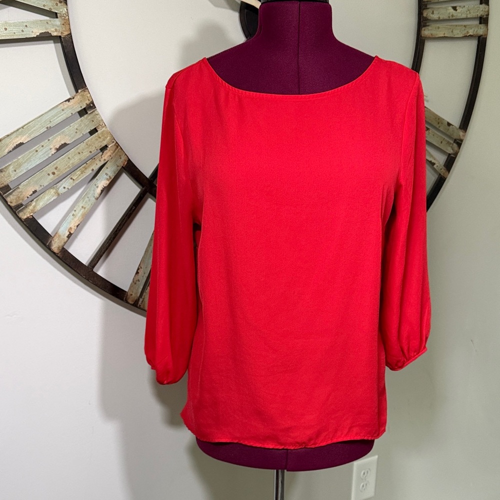 Sweet Pea For New York & Company Red Top with Bow Accents